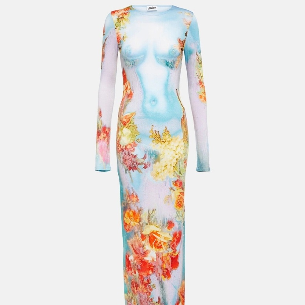 Jean Paul Gaultier
Floral trompe l'œil printed maxi dress